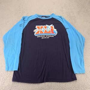 Reebok Shirt Large Blue Super Bowl XLI Dolphin Stadium 2007 Indianapolis Colts